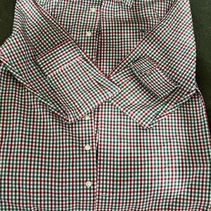Vineyard Vines Red and Green Button Down Shirt - brand new without tags